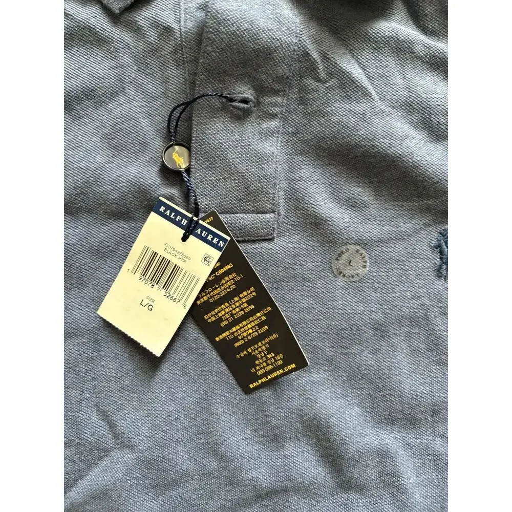 Polo Ralph Lauren Classic Fit Blue Polo Shirt L Brand New